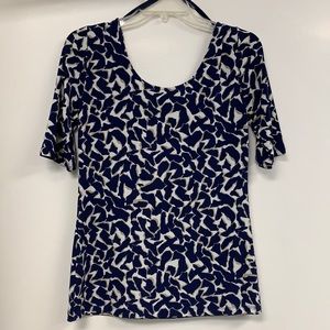 Banana Republic Sz S dress top navy & white